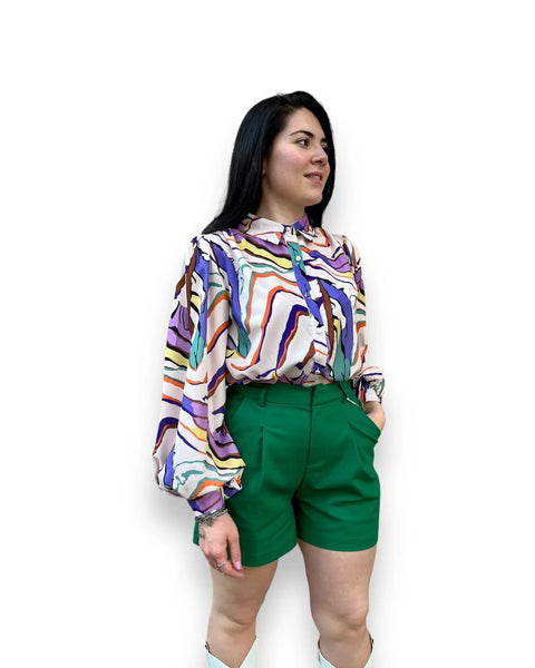 Camicia con stampa colorata Mondello Store