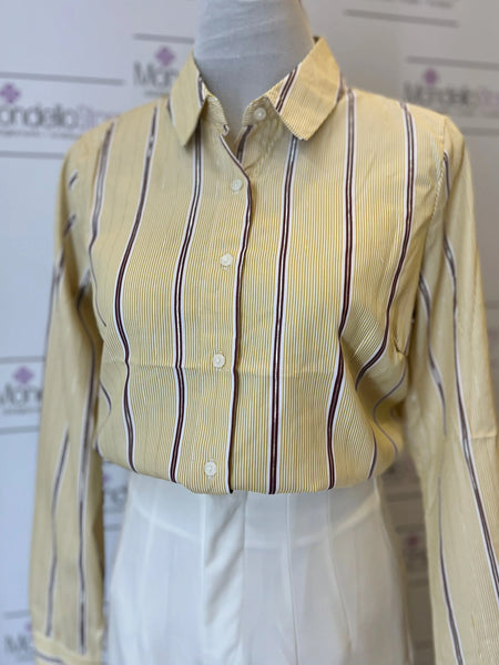 Camicia donna con righe a contrasto mondello store